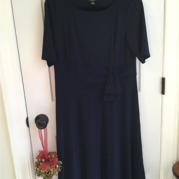 Perceptions Navy Blue Midi Dress Size Medium - Picture 5 of 5